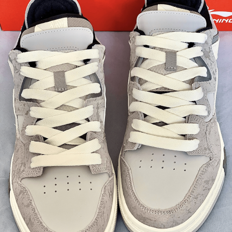 适配LiNing李宁惟吾RPO非原装鞋带扁形加粗半圆板鞋黑色白色鞋绳