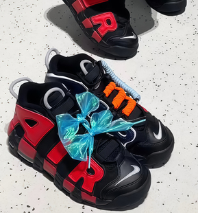 ins梦幻闪亮波浪卷卷蕾丝鞋带适配耐克皮蓬鞋子diy芭蕾风鞋带