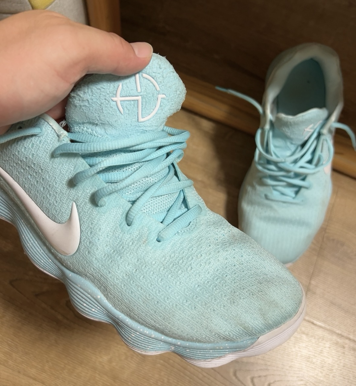 适配Nike Hyperdunk 2017 Low低帮篮球鞋粉蓝色椭圆鸳鸯半圆鞋带