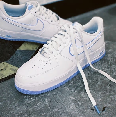 适配NikeAirForce1Low低帮板鞋大学蓝鞋带空军一号字母af1麻绳子