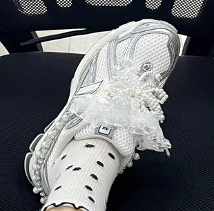 耐克V2K鞋配饰木耳边鞋带ins珍珠鞋扣适配AF1空军一号板鞋运动鞋