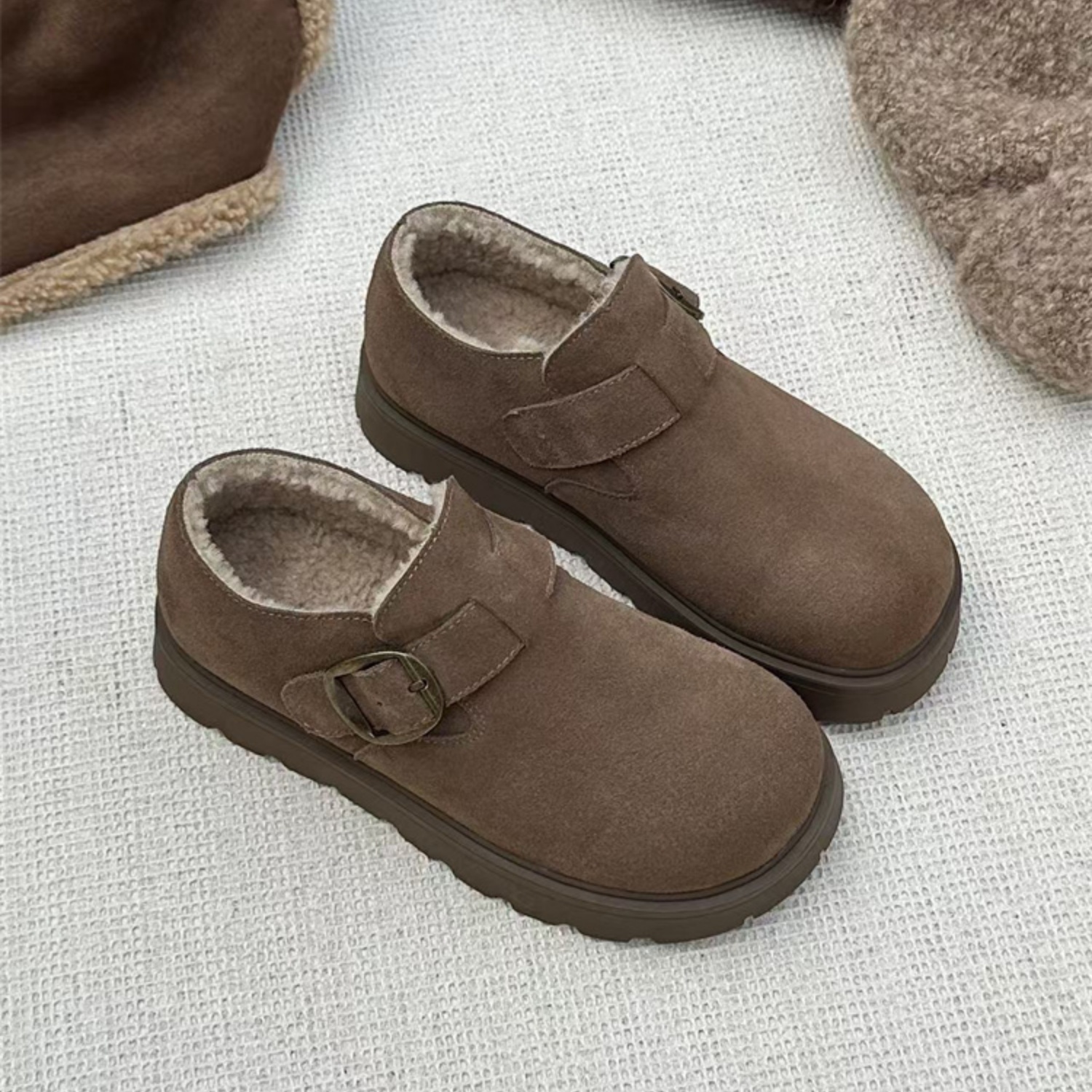 复古磨砂加绒保暖舒适简约勃肯鞋