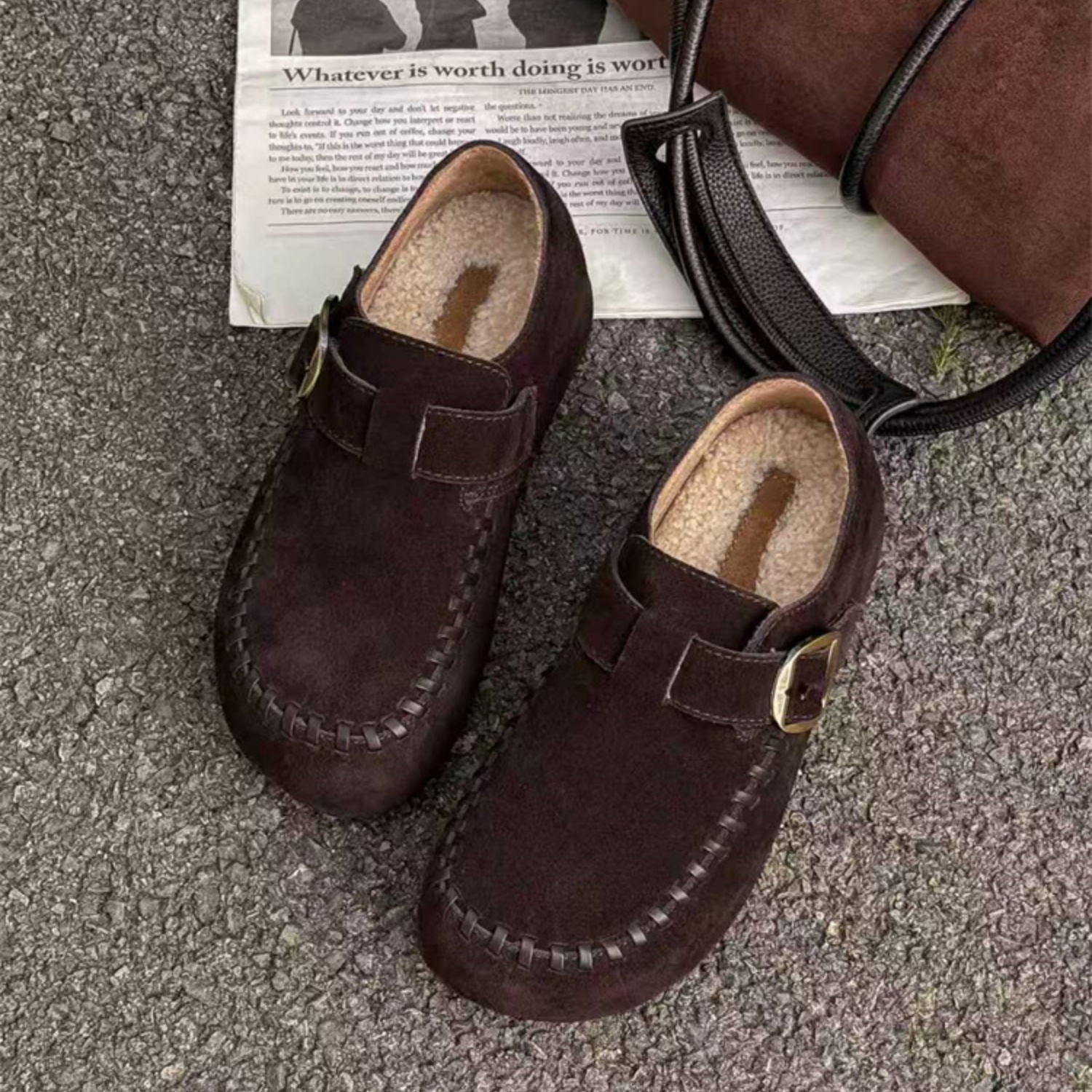 内增高超火丑萌大头全包勃肯鞋女