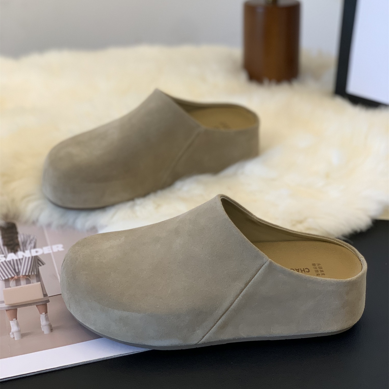 复古包头半拖一脚蹬爆款勃肯鞋