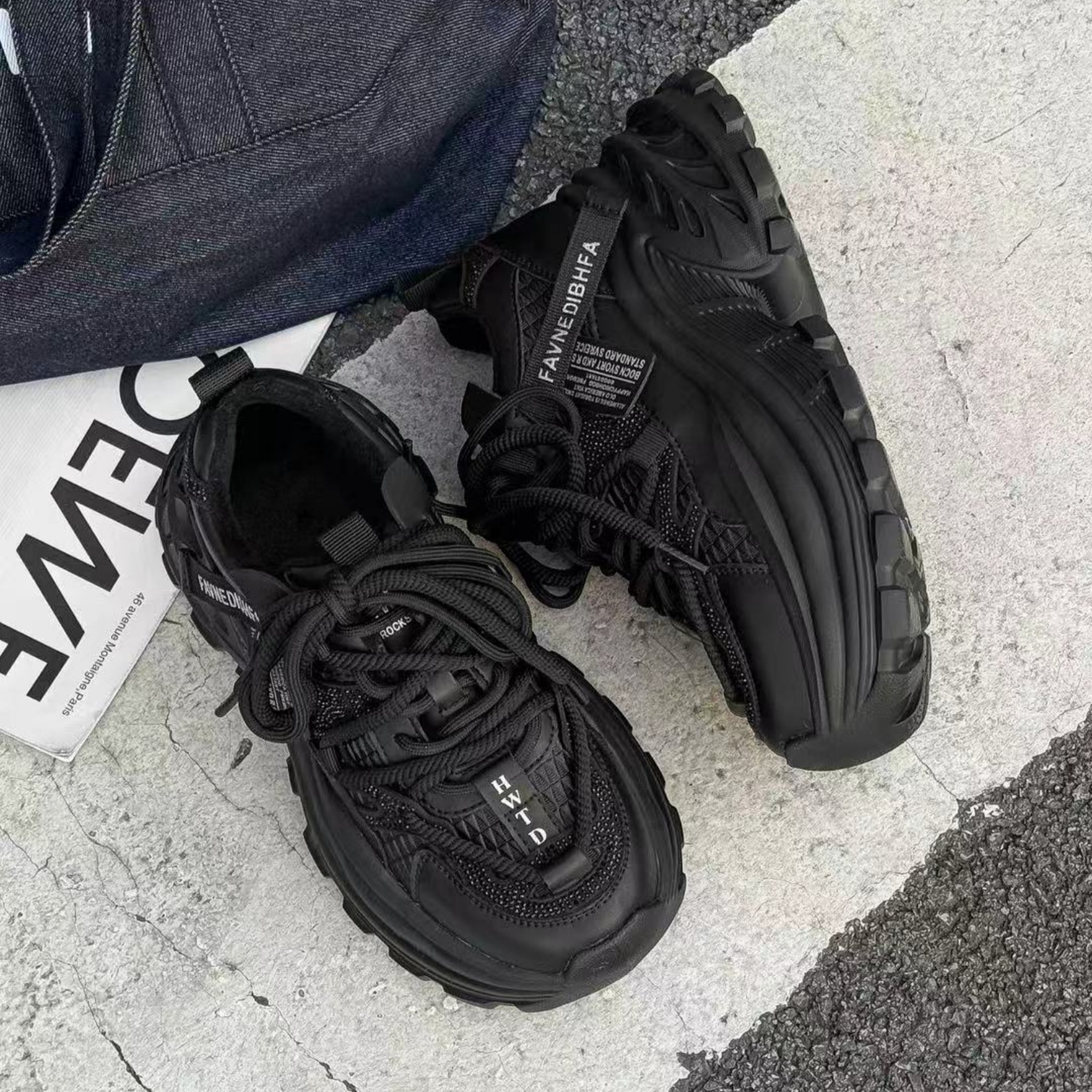 厚底轻便显脚小百搭舒适老爹鞋女