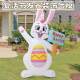 复活节气模发光卡通充气模型复活彩蛋兔子胡萝卜装 饰户外庭院摆件