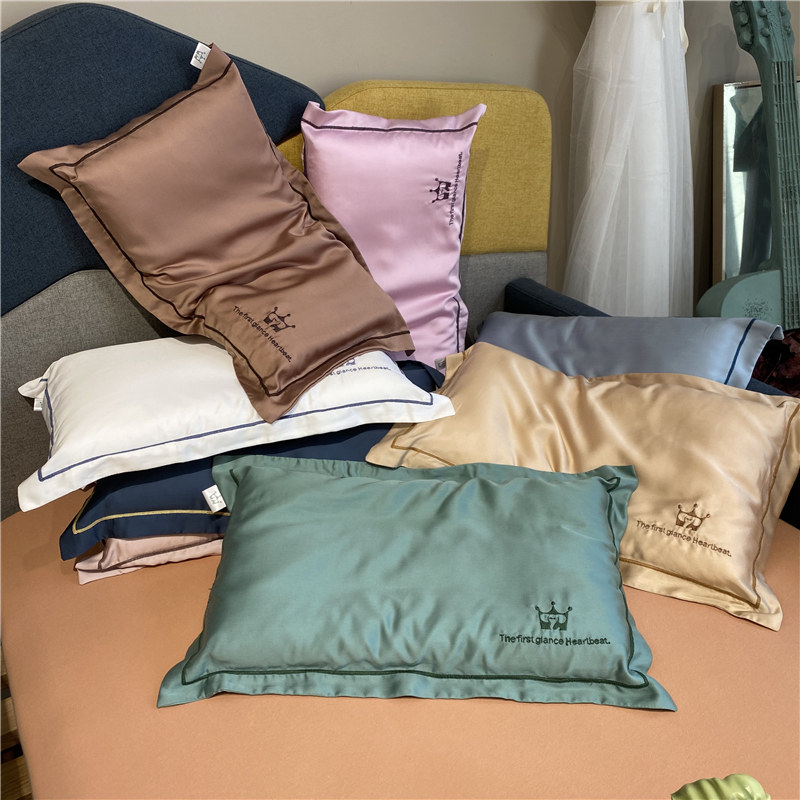 乳胶枕套40cmx60cm60支天丝儿童枕头套30x50小号40x60 冰丝35x55