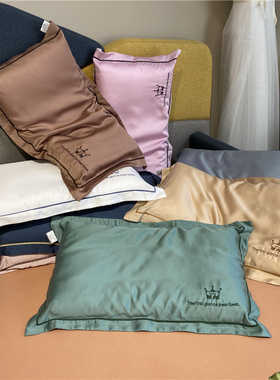 乳胶枕套40cmx60cm60支天丝儿童枕头套30x50小号40x60 冰丝35x55