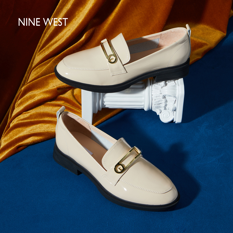 NineWest/玖熙一脚蹬方跟乐福鞋