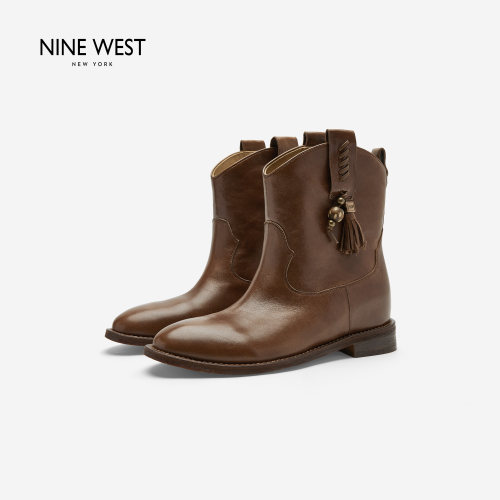 NineWest玖熙棕色短靴女