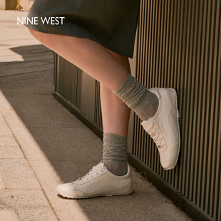 真皮小白鞋 Nine 女2025秋冬新款 玖熙云阶方舟内增高德训鞋 West