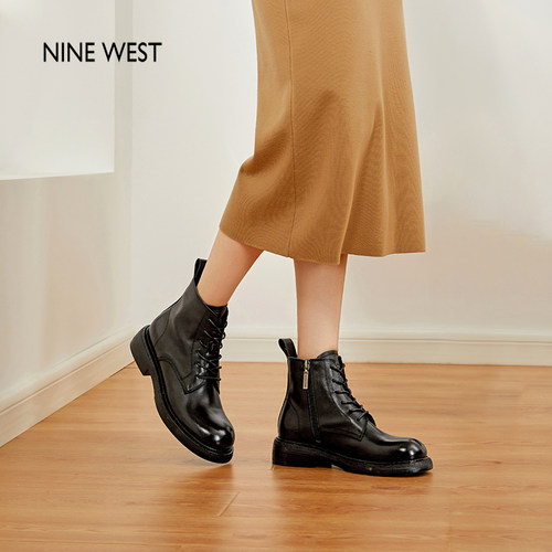 NineWest/玖熙厚底马丁短靴女