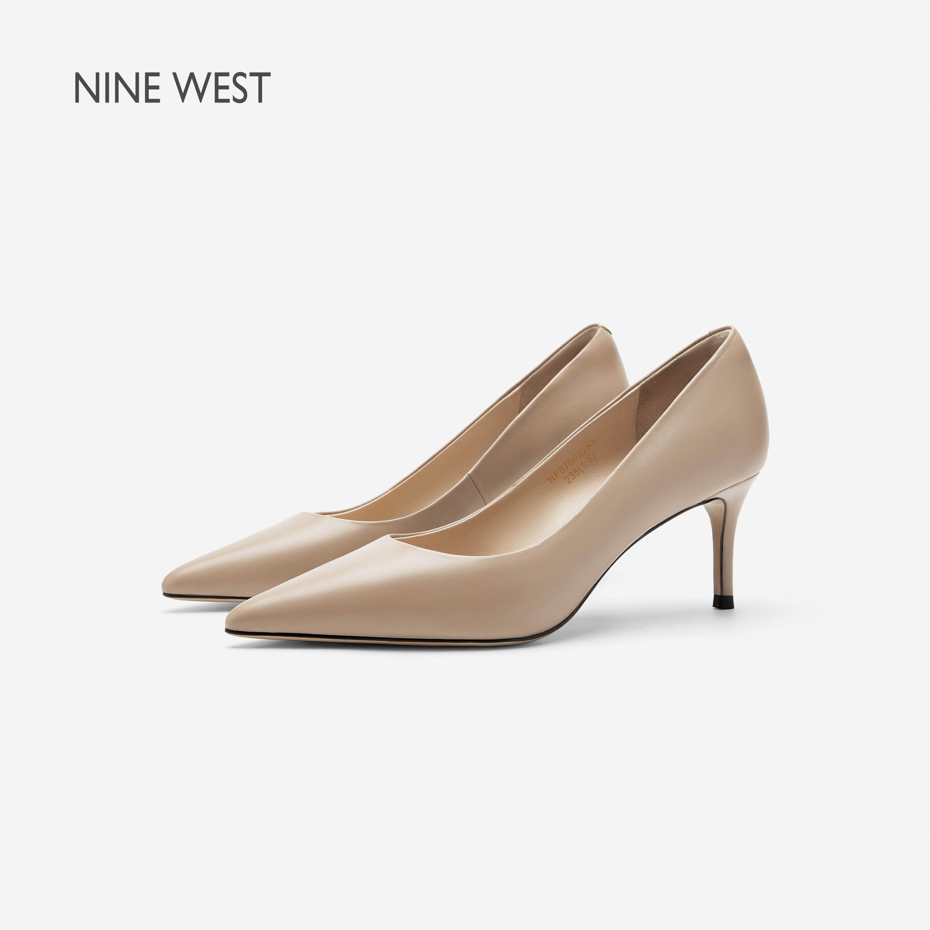 Nine West/玖熙真皮高跟鞋女2026春新款羊皮细跟单鞋6