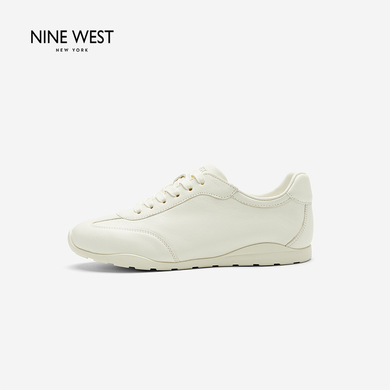 Nine West/玖熙德训鞋女百搭时尚潮流舒适小白鞋休闲通勤简约板鞋