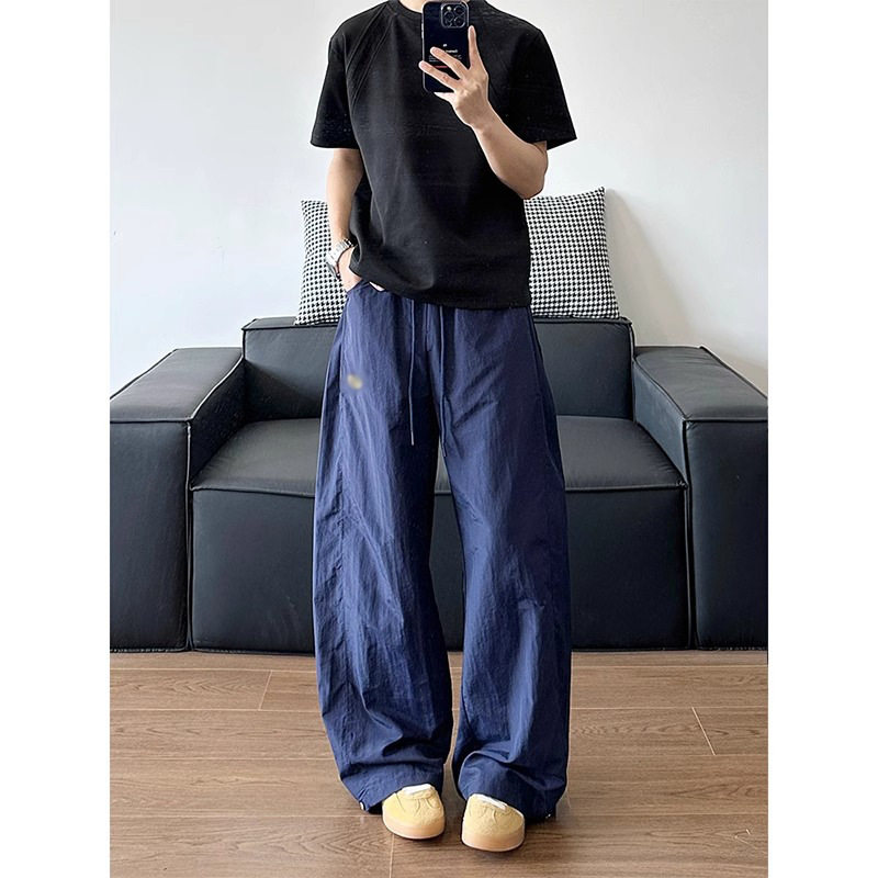 速干弯刀裤男夏季新款降落伞兵工装休闲裤直筒宽松潮流阔腿长裤子,男装,休闲裤,淘宝优惠券,粉丝福利购,淘宝优惠卷