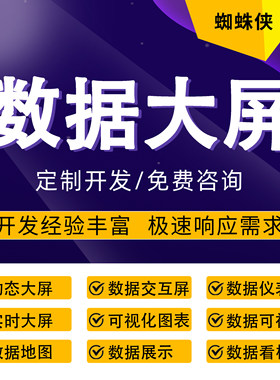 数据大屏可视化数据看板定制开发实时数据展示大屏驾驶舱BI仪表盘