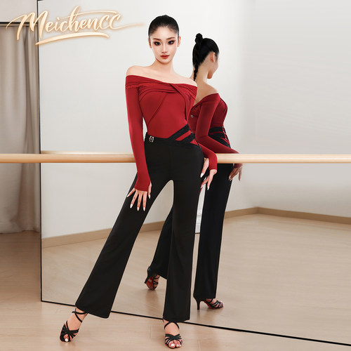 美辰新款一字肩蕾丝长袖连体衣