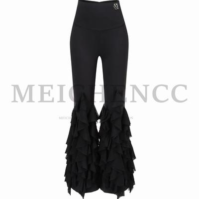 美辰舞服高腰收腹显瘦拉丁流苏裤