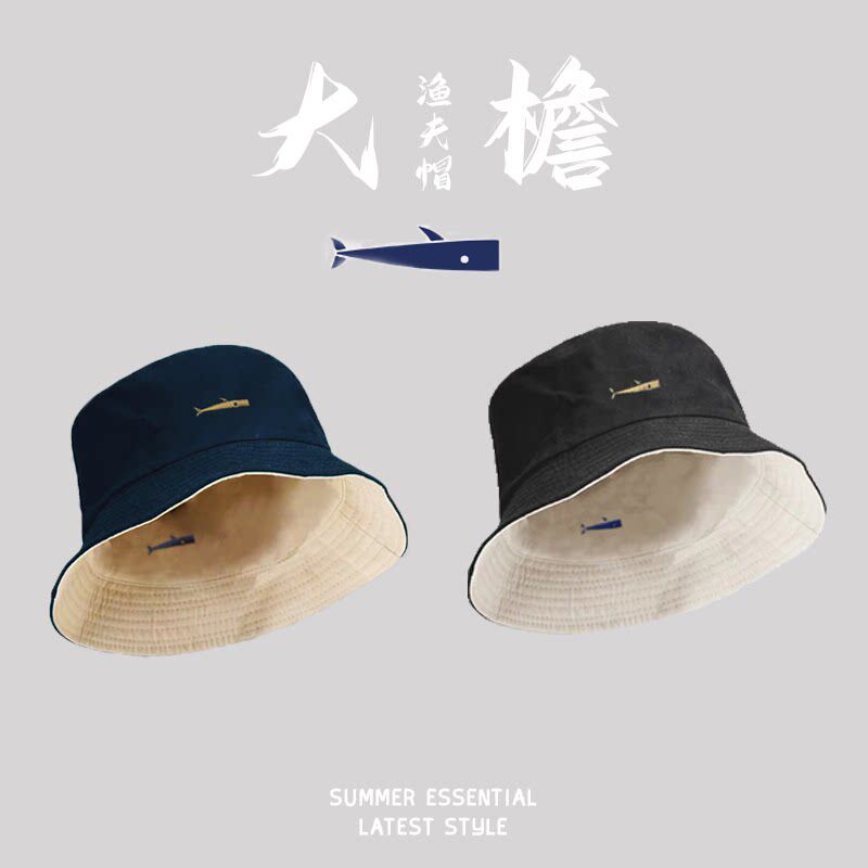 全棉纯棉大帽檐渔夫帽男士春夏潮牌嘻哈大头围帽子夏款防晒帽太阳