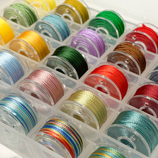 72号玉线+3股线+3股段染线组合25色迷你套装编绳用线材编织材料包