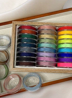 0.4mm极细玉线莫兰迪加密71号diy串珠线10米小卷无弹力小米珠手链