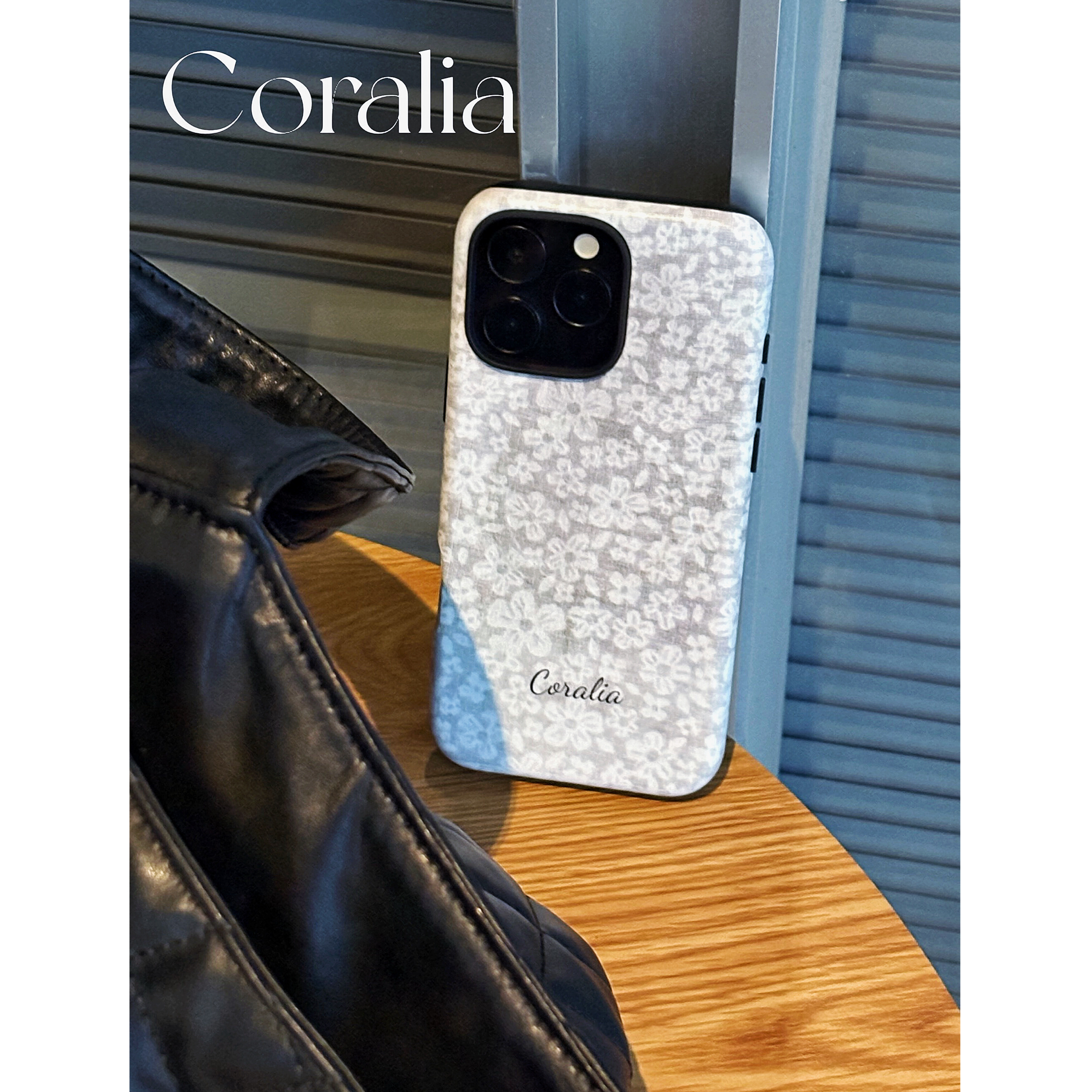 Coralia原创设计碎花花朵印花韩国进口菲林二合一磁吸手机壳简约时尚iphone17promax