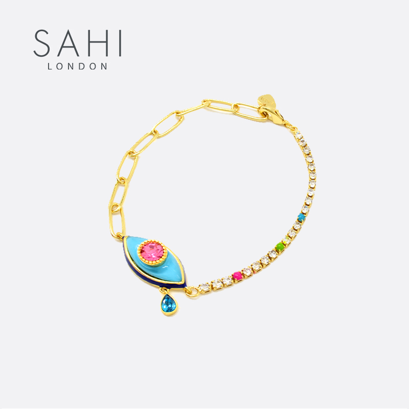 sahi情人之眼双拼带钻眼睛手链