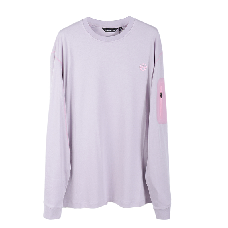 ACUPUNCTURE爱克佩特撞色拼接长袖 T 恤 纯棉多色休闲上衣长袖T恤