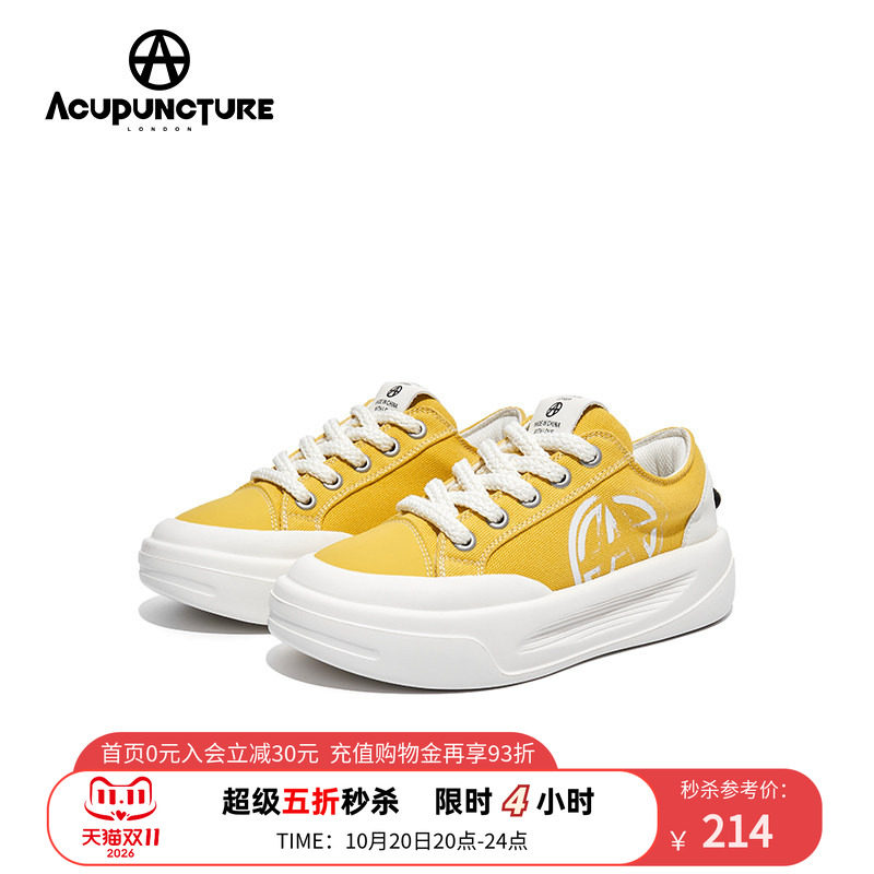 ACUPUNCTURE/爱克佩特圈A时尚休闲板鞋2026新品厚底百搭小白鞋女