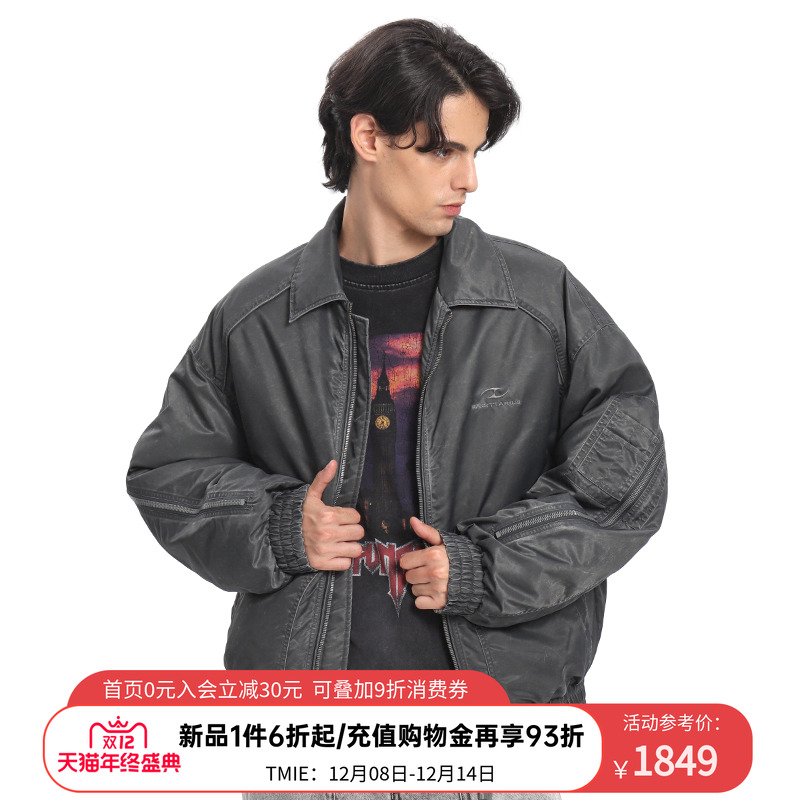 ACUPUNCTURE爱克佩特【宽松版】潮牌工装风短羽绒服男款