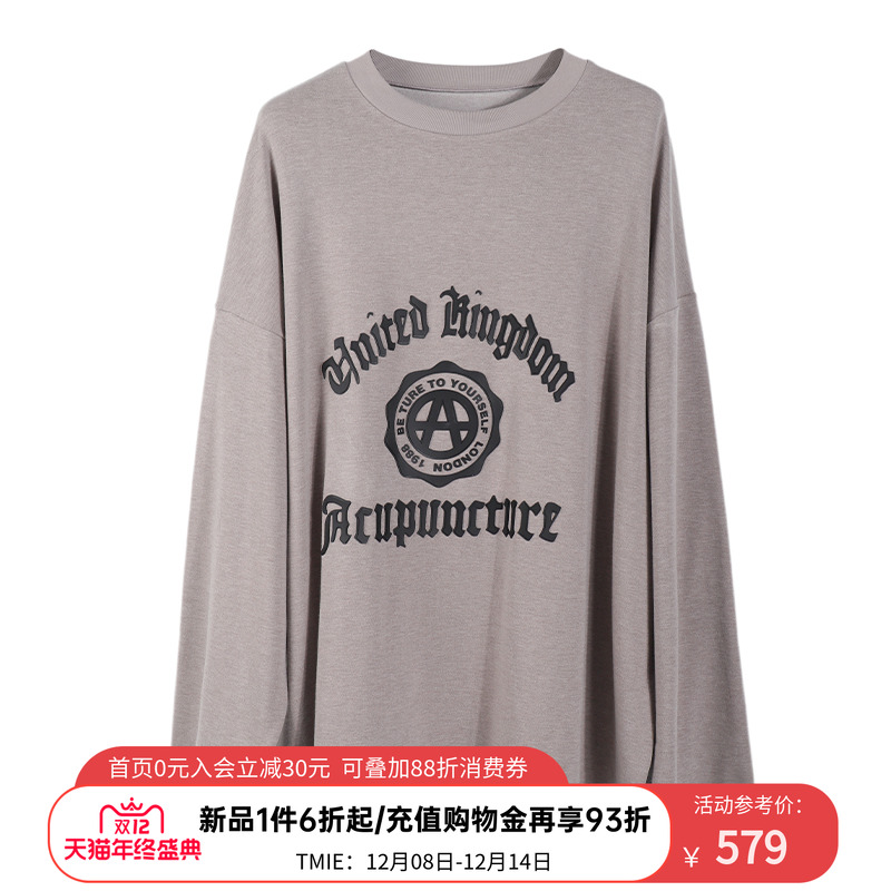 ACUPUNCTURE爱克佩特【宽松版】字母印花长袖 T 恤