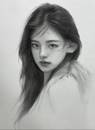 素描画像手绘画彩铅画人物肖像代画真人照片转手绘头像油画定制作