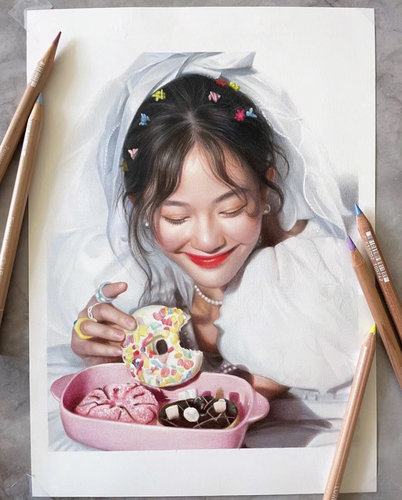 素描代画肖像画彩铅画画像定制头像画真人照片画画定制手绘画定制