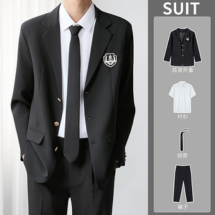学院风dk制服jk套装日系西装宽松痞帅休闲西服学生班服预备校服潮