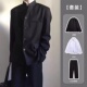 热血高校中山装 套装 dk制服校服cos黑色小西服成人礼西服班服外套