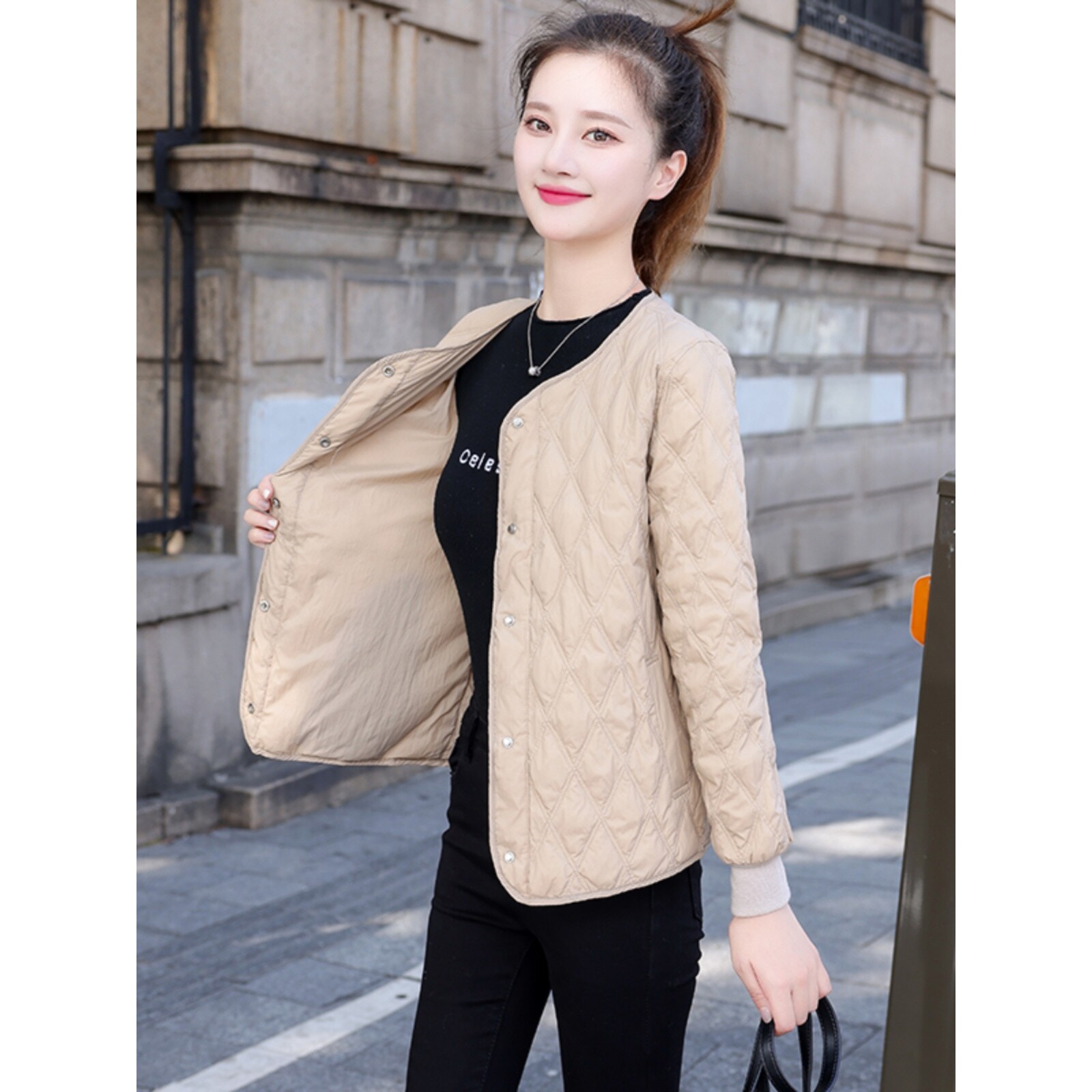 新款秋冬新羽绒服女轻薄白鸭绒爆羽绒服