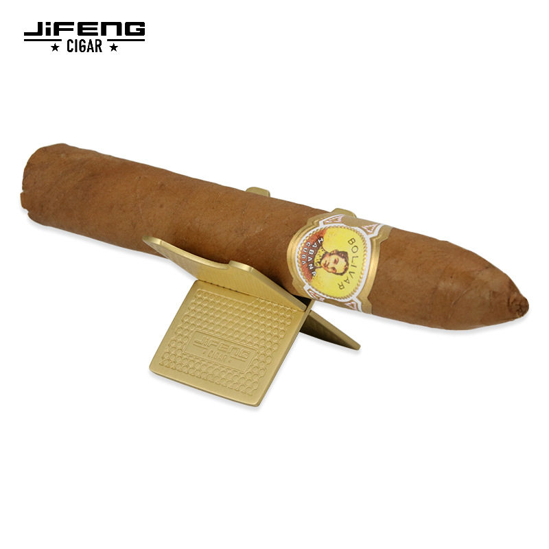 JIFENG季风工具持灰便携式展示支架小巧金属碳纤维纯铜雪茄烟托架