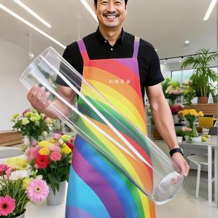 大号落地花瓶玻璃透明马醉木龙柳吊钟高筒高身高款 插花长枝特大号