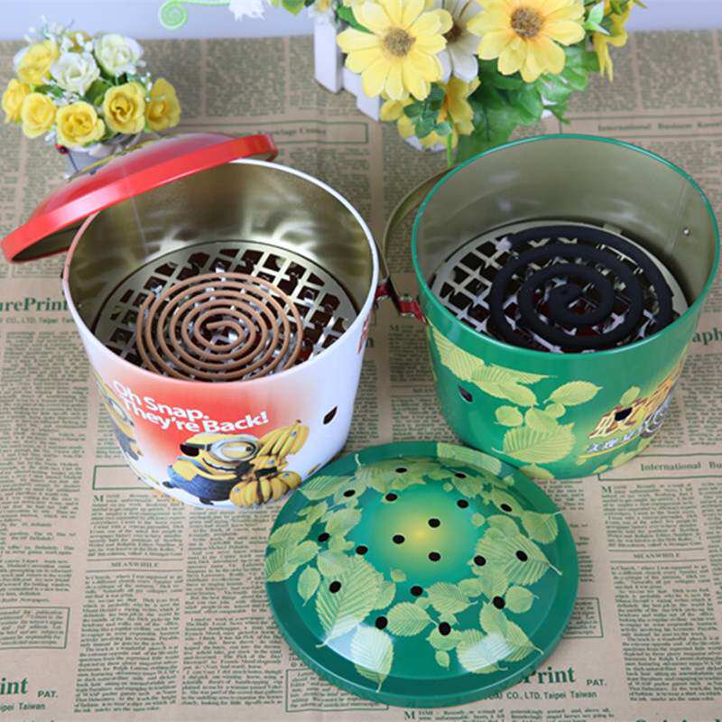 李字青蛙铁艺蚊香架蚊香托盘铁皮蚊香桶蚊香炉蚊香盒整箱个