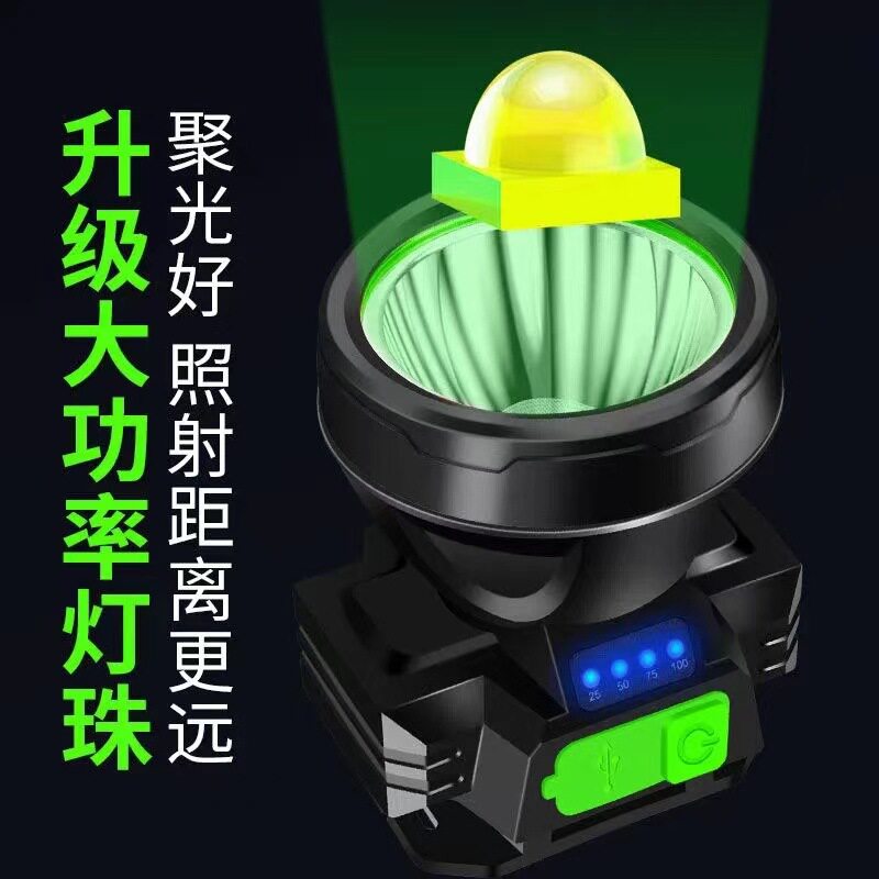 强光头灯可充电户外超亮