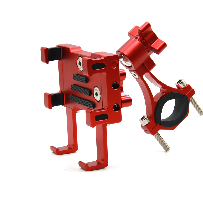 适用铝合金新款摩托手机支架电动电瓶山地自行车骑行防震手机导航