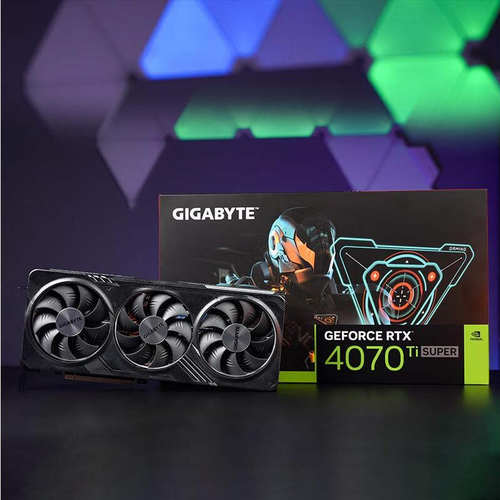 技嘉魔鹰 GeForce RTX 4070TiS Gaming OC16GD游戏流畅电竞显卡