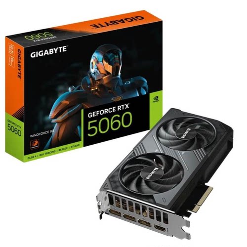 技嘉GV-N5060WF2MAX OC-8GD 电竞游戏显卡5060显卡2风扇