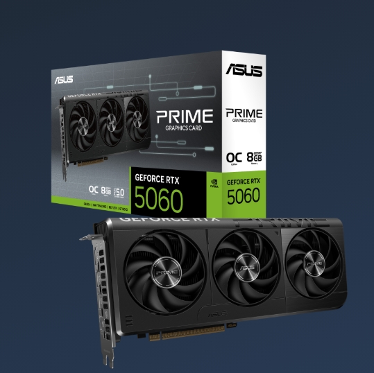 华硕PRIME RTX5060 O8G 电竞游戏显卡5060显卡三风扇 618