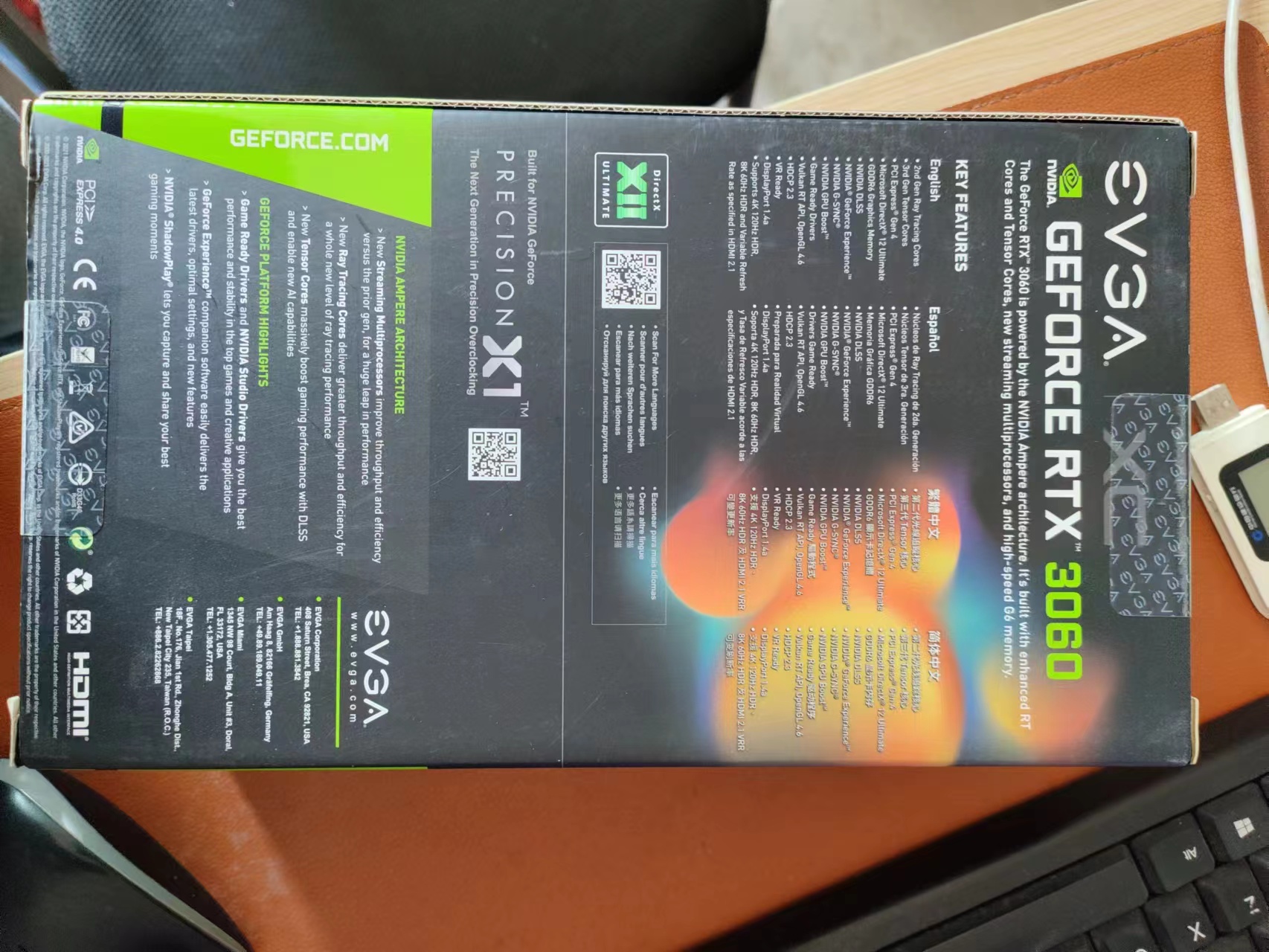 EVGA GeForce RTX 3060 XC GAMING  12G 全新盒装