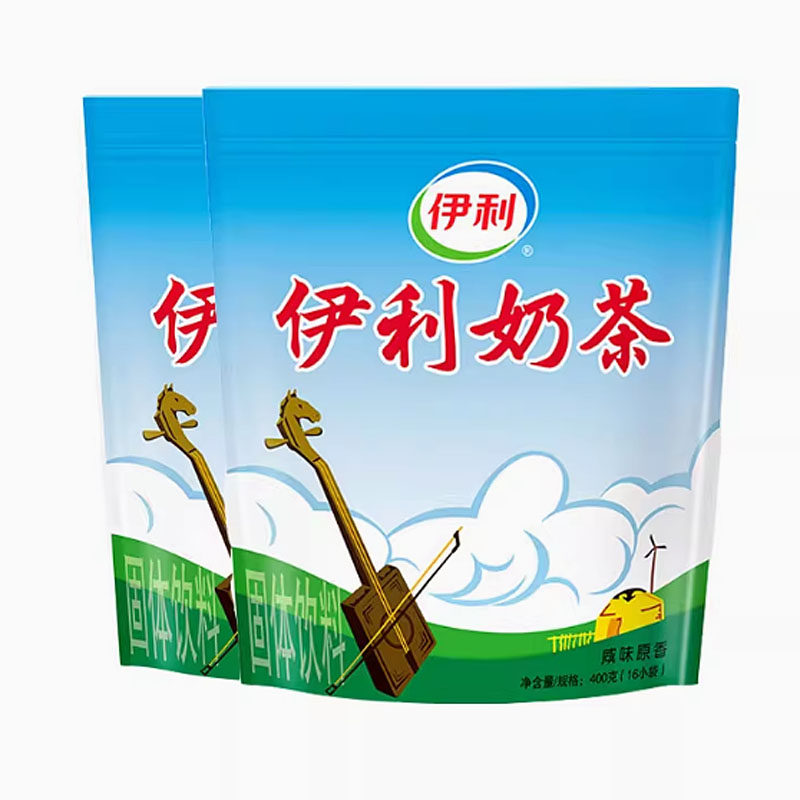 伊利奶茶粉400g 内蒙古特产咸味原香独立小包装冲泡速溶奶茶冲饮