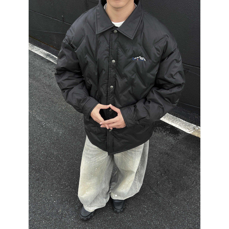 冬季保暖白鸭绒绗缝翻领谷仓巴恩风羽绒服夹克外套轻薄不臃肿