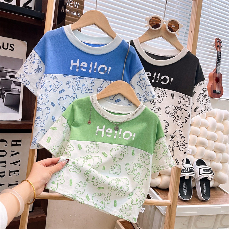 新款儿童短袖t恤纯棉女童夏装上衣宝宝夏季童装婴儿男童一件