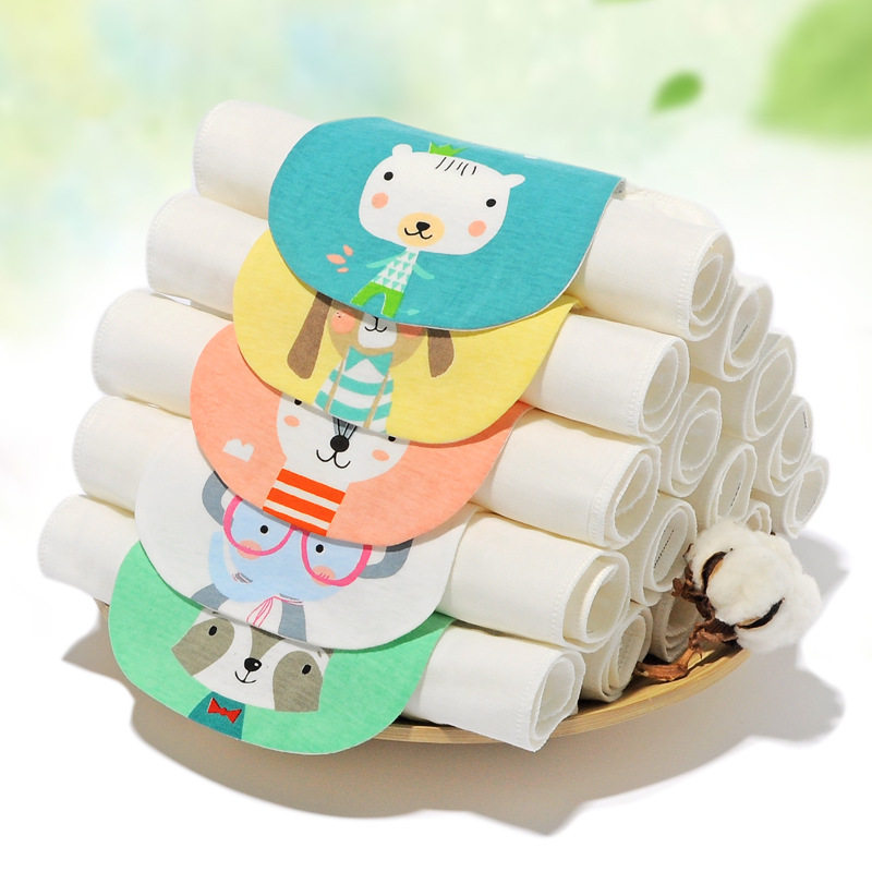 汗巾隔汗巾婴幼儿纯棉印花园宝宝