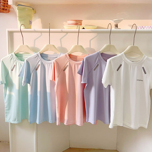 2025网眼速干衣短袖套装学生夏天儿童冰丝T恤男童运动装女童篮球